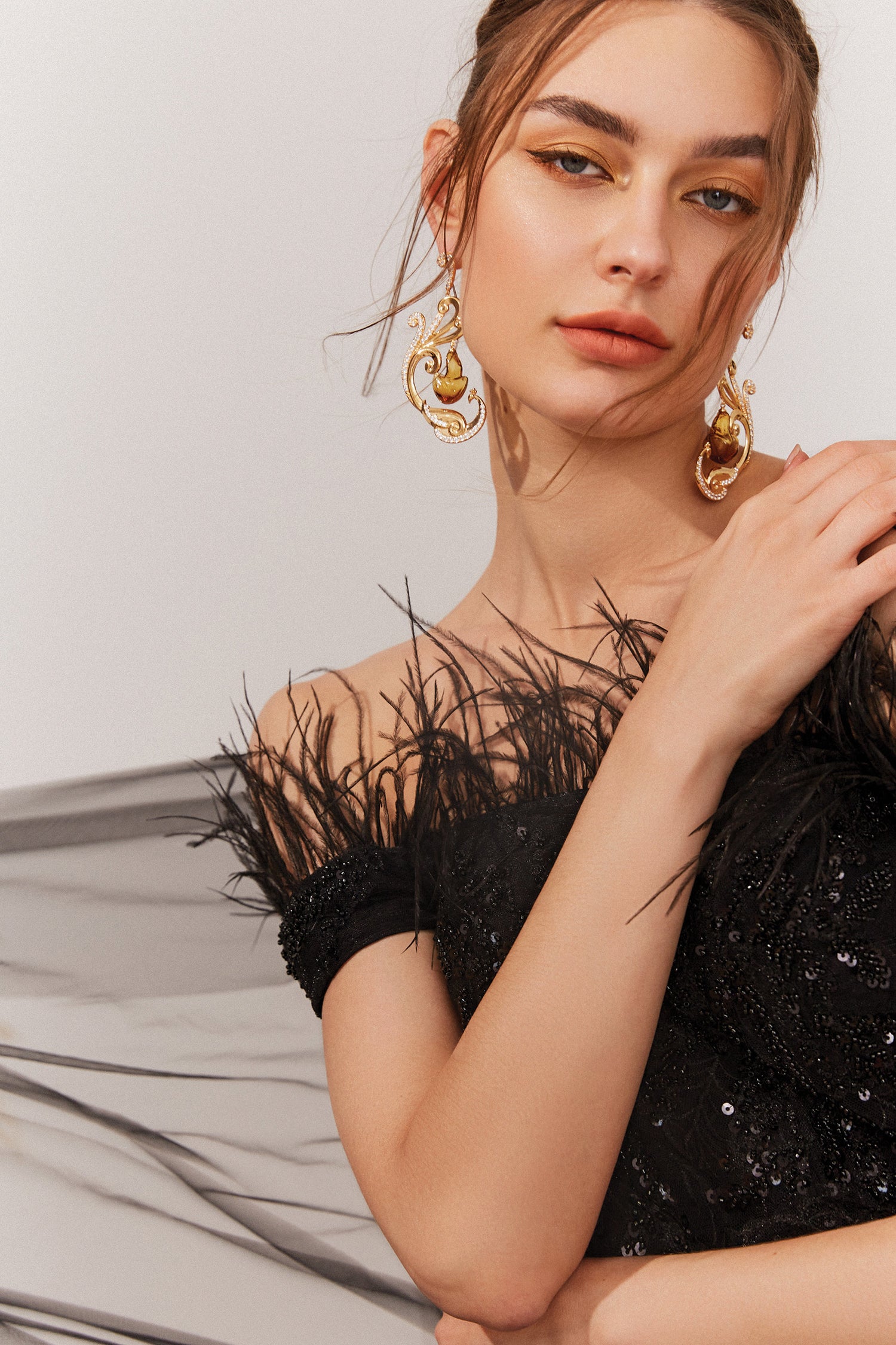 Phoenix Rising Fire Element Earrings