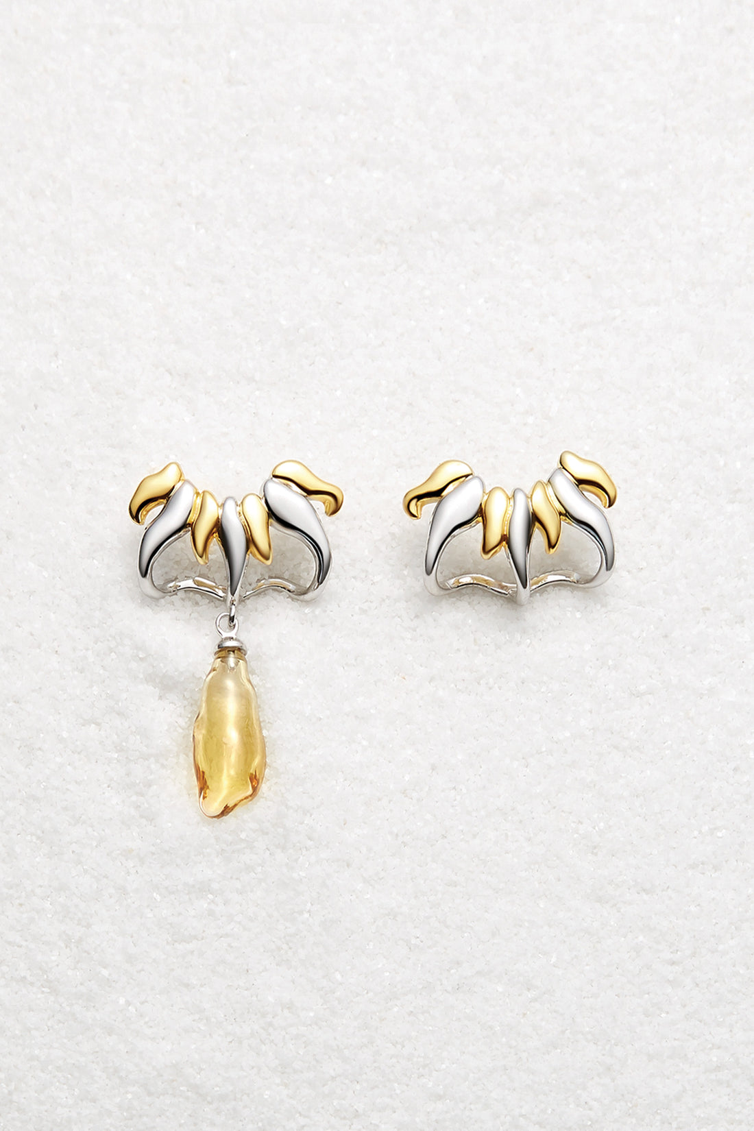 Apollo Yellow&amp;White Gold Earrings