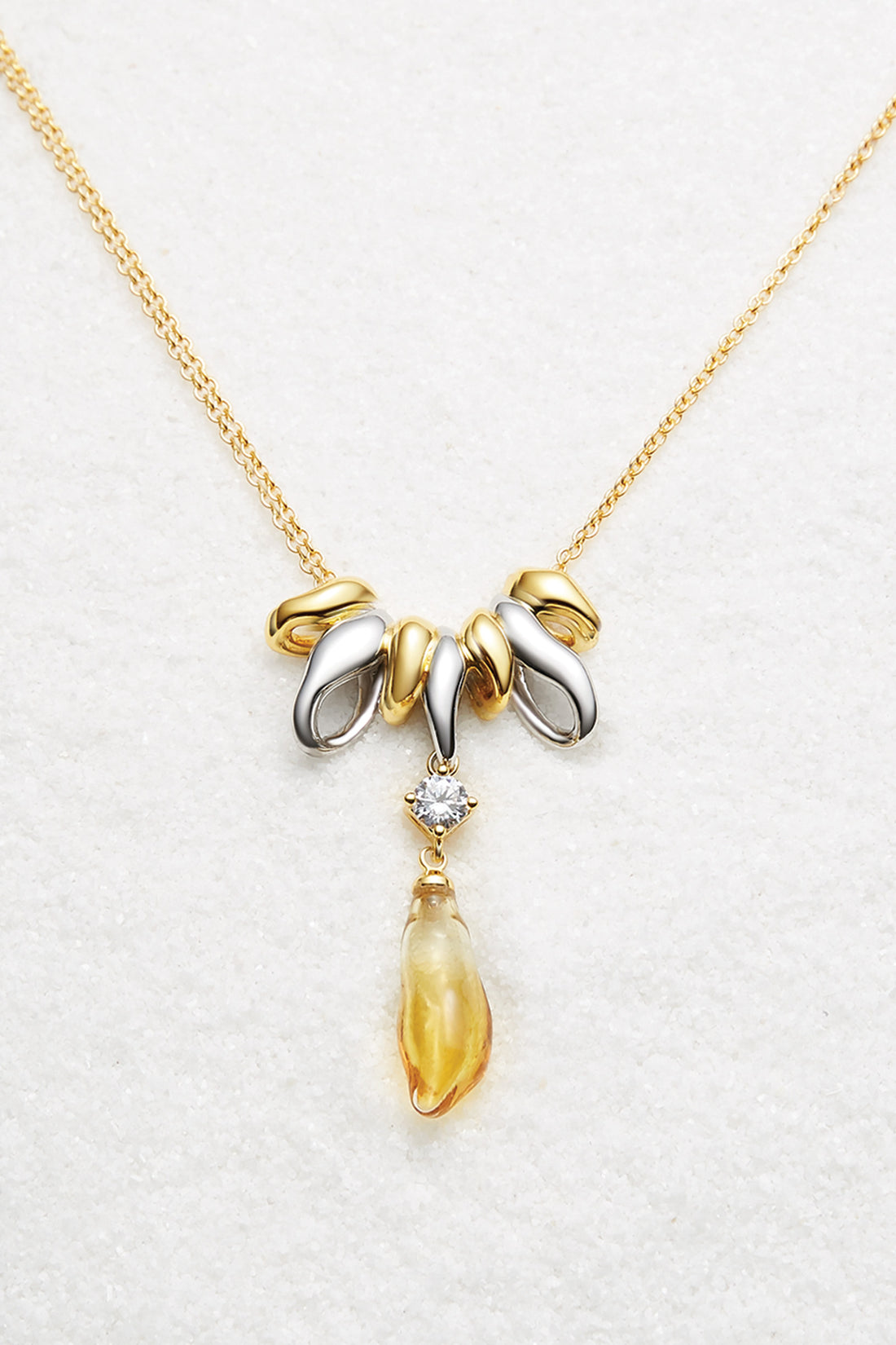 Apollo Yellow&amp; White Gold Necklace