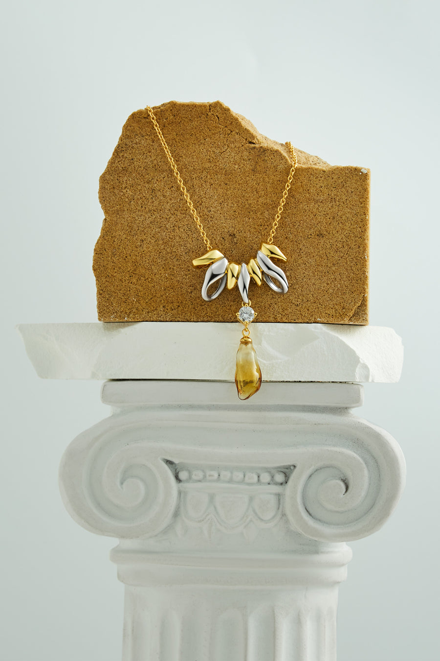 Apollo Yellow& White Gold Necklace